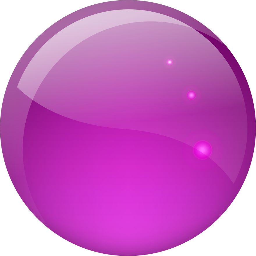 Glossy round button-purple